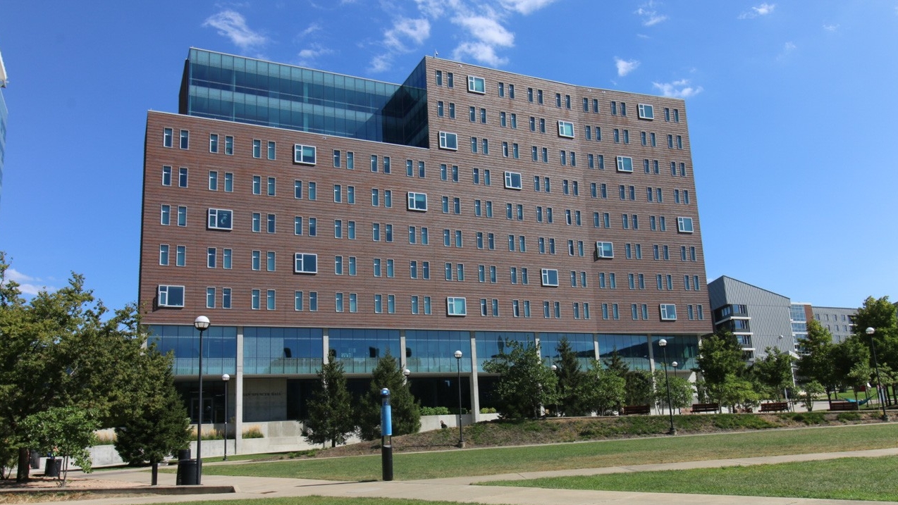 Exterior of Marian Spencer Hall. 